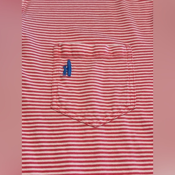 Johnnie O West Coast Prep
Men's Polo Shirt Size Large Pink/White Stripe Golf - Picture 3 of 7